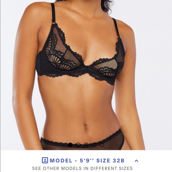 Scalloped Lace Unlined Bra and bottoms NWT 🥰 - Picture 7 of 13